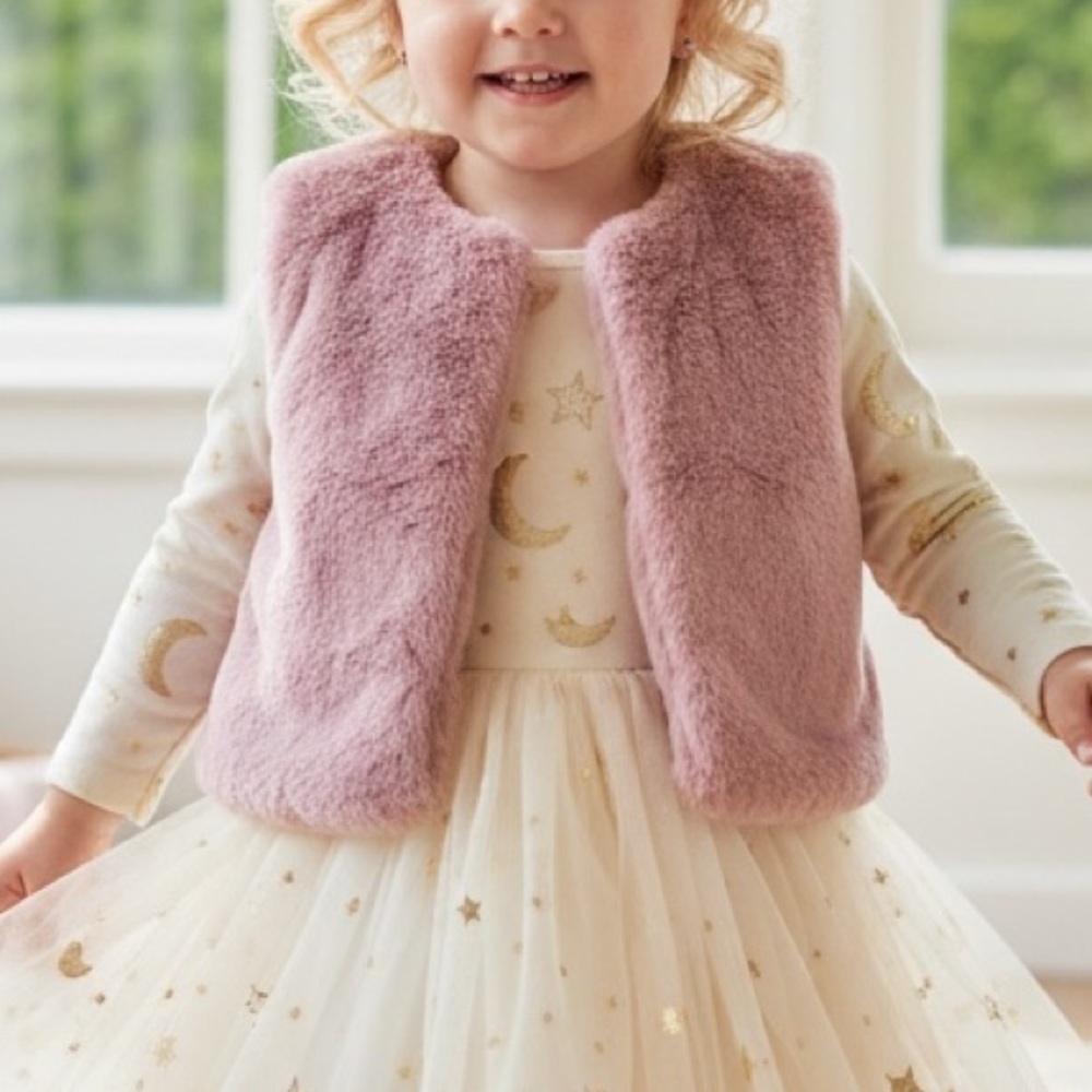 Imoga Blush Faux Fur Vest super soft 2T